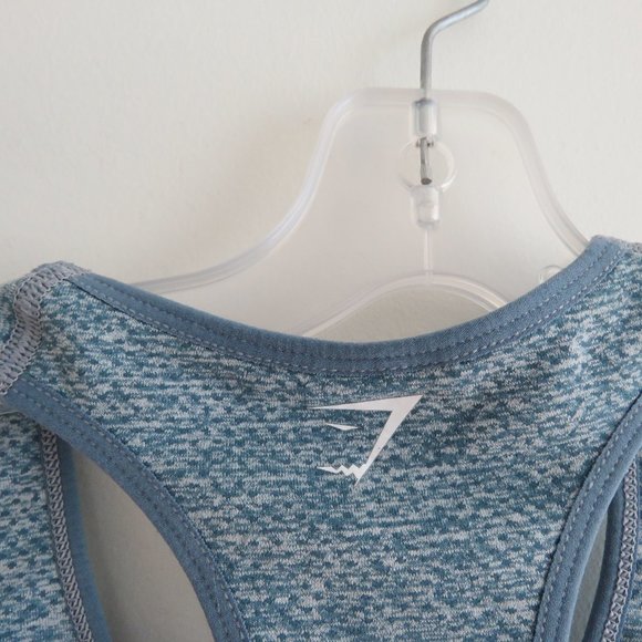 GYMSHARK Vital Seamless 2.0 Sports Bra in Blue Marl - Size S - Picture 10 of 14